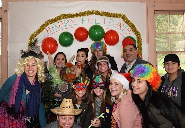 2016 staff holiday party photo booth
